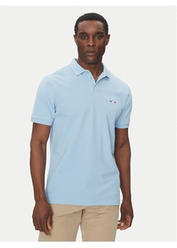Hechter Paris Polo Pique H-Eco 74004 151902 Błękitny Regular Fit ze sklepu MODIVO w kategorii T-shirty męskie - zdjęcie 182717482