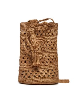 Manebi Torebka Handcrafted Raffia Beach Bucket Weaving V 2.2 AO Brązowy ze sklepu MODIVO w kategorii Torby letnie - zdjęcie 182717652