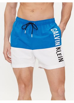 Calvin Klein Swimwear Szorty kąpielowe KM0KM00994 Niebieski Regular Fit ze sklepu MODIVO w kategorii Kąpielówki - zdjęcie 182717691