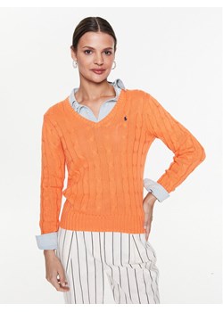 Polo Ralph Lauren Sweter 211891641008 Pomarańczowy Slim Fit ze sklepu MODIVO w kategorii Swetry damskie - zdjęcie 182717703