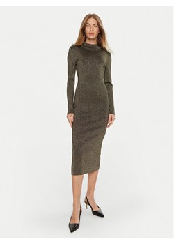 MICHAEL Michael Kors Sukienka dzianinowa MF482KPAFB Złoty Slim Fit ze sklepu MODIVO w kategorii Sukienki - zdjęcie 182717742