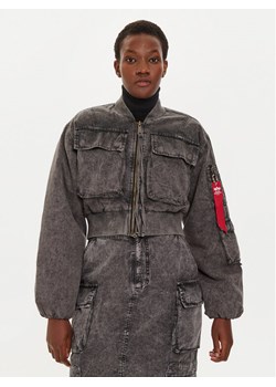 Alpha Industries Kurtka bomber 148008 Szary Regular Fit ze sklepu MODIVO w kategorii Kurtki damskie - zdjęcie 182717764