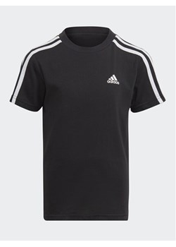 adidas T-Shirt Essentials 3-Stripes Cotton T-Shirt IC9135 Czarny Regular Fit ze sklepu MODIVO w kategorii T-shirty chłopięce - zdjęcie 182717781