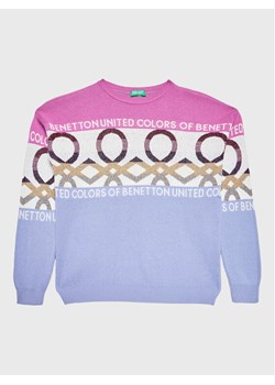 United Colors Of Benetton Sweter 1194Q101X Fioletowy Regular Fit ze sklepu MODIVO w kategorii Swetry dziewczęce - zdjęcie 182717873