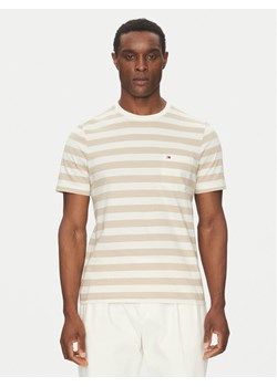Tommy Hilfiger T-Shirt Essential MW0MW37283 Beżowy Regular Fit ze sklepu MODIVO w kategorii T-shirty męskie - zdjęcie 182718011