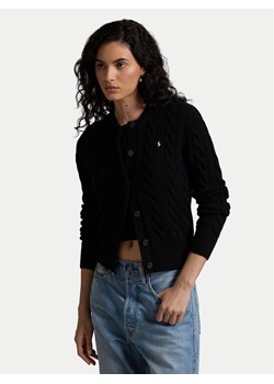 Polo Ralph Lauren Kardigan 211910443011 Czarny Regular Fit ze sklepu MODIVO w kategorii Swetry damskie - zdjęcie 182718124
