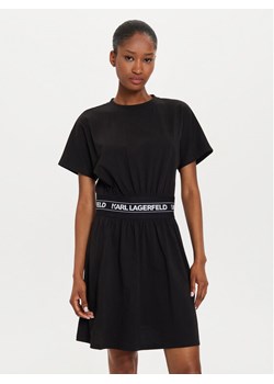 KARL LAGERFELD Sukienka codzienna 245W1351 Czarny Regular Fit ze sklepu MODIVO w kategorii Sukienki - zdjęcie 182718500