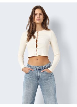 Noisy May Bluzka Cortina 27028966 Biały Slim Fit ze sklepu MODIVO w kategorii Bluzki damskie - zdjęcie 182718550