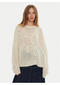 Munthe Sweter Tahlis 243160124370 Écru Loose Fit ze sklepu MODIVO w kategorii Swetry damskie - zdjęcie 182718573