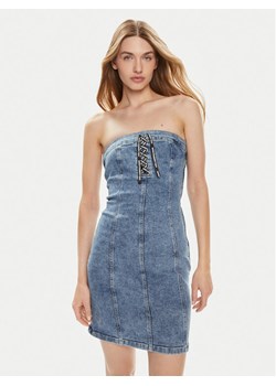 Karl Lagerfeld Jeans Sukienka jeansowa 241J1307 Granatowy Slim Fit ze sklepu MODIVO w kategorii Sukienki - zdjęcie 182718701