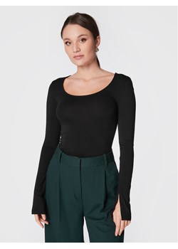Gina Tricot Bluzka Agnes 18445 Czarny Slim Fit ze sklepu MODIVO w kategorii Bluzki damskie - zdjęcie 182718801