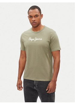 Pepe Jeans T-Shirt Eggo N PM508208 Zielony Regular Fit ze sklepu MODIVO w kategorii T-shirty męskie - zdjęcie 182719020