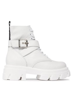 Steve Madden Trapery Mae Bootie SM19000034 SM19000034-107 Biały ze sklepu MODIVO w kategorii Workery damskie - zdjęcie 182719081