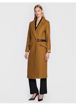 Ted Baker Płaszcz wełniany Frejia 264208 Brązowy Regular Fit - id: 0000300889954 - marki Ted Baker - 182719362 Ted Baker Płaszcz wełniany Frejia 264208 Brązowy Regular Fit ze sklepu MODIVO w kategorii Płaszcze damskie - zdjęcie 182719362