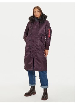 Alpha Industries Parka 198013 Fioletowy Regular Fit ze sklepu MODIVO w kategorii Parki damskie - zdjęcie 182719374