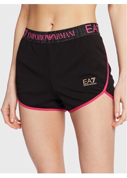 EA7 Emporio Armani Szorty sportowe 3RTS54 TJKWZ 1200 Czarny Regular Fit ze sklepu MODIVO w kategorii Szorty - zdjęcie 182719384