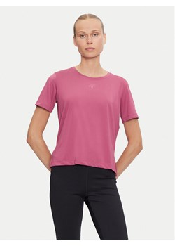4F Koszulka techniczna 4FWAW24TFTSF1012 Różowy Loose Fit ze sklepu MODIVO w kategorii Bluzki damskie - zdjęcie 182719561