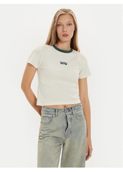 Levi's® T-Shirt Essential Sporty A8798-0014 Écru Slim Fit ze sklepu MODIVO w kategorii Bluzki damskie - zdjęcie 182719844