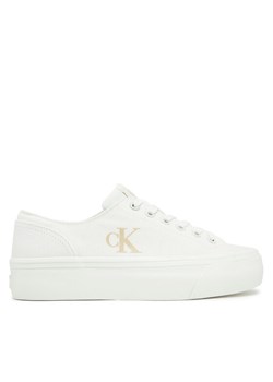 Calvin Klein Jeans Tenisówki Vulc Flatform Low Cv Mg YW0YW01763 Biały ze sklepu MODIVO w kategorii Trampki damskie - zdjęcie 182719891