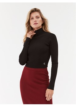 Calvin Klein Jeans Golf J20J222722 Czarny Slim Fit ze sklepu MODIVO w kategorii Swetry damskie - zdjęcie 182719912