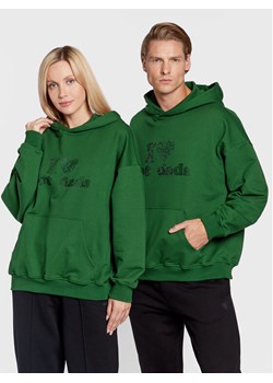 2005 Bluza Unisex Hot Dads Zielony Relaxed Fit ze sklepu MODIVO w kategorii Bluzy męskie - zdjęcie 182720014