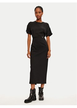 TWINSET Sukienka dzianinowa 242TP2402 Czarny Loose Fit ze sklepu MODIVO w kategorii Sukienki - zdjęcie 182720063