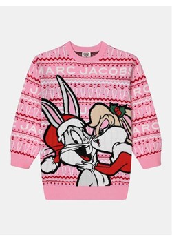 Marc Jacobs Sukienka dzianinowa LOONEY TUNES W12454 Różowy Regular Fit ze sklepu MODIVO w kategorii Sukienki dziewczęce - zdjęcie 182720072