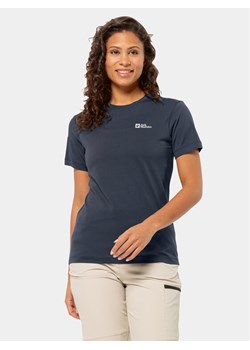 Jack Wolfskin T-Shirt Essential T 1808352 Granatowy Regular Fit ze sklepu MODIVO w kategorii Bluzki damskie - zdjęcie 182720380