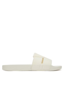 Calvin Klein Klapki Pool Slide Double T HM0HM01752 Biały ze sklepu MODIVO w kategorii Klapki męskie - zdjęcie 182720703