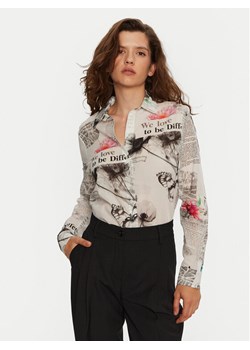 Desigual Koszula Nara 24WWCW20 Écru Regular Fit ze sklepu MODIVO w kategorii Koszule damskie - zdjęcie 182720710
