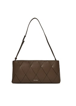 Calvin Klein Torebka Ck Woven Elongated Shoulder Bag K60K612992 Brązowy ze sklepu MODIVO w kategorii Torebki damskie - zdjęcie 182720744