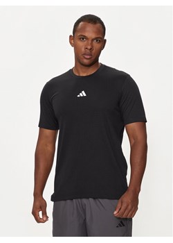 adidas T-Shirt Workout Logo IT2124 Czarny Regular Fit ze sklepu MODIVO w kategorii T-shirty męskie - zdjęcie 182720904