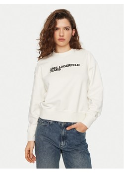 Karl Lagerfeld Jeans Bluza A1W20005 Biały Regular Fit ze sklepu MODIVO w kategorii Bluzy damskie - zdjęcie 182720964
