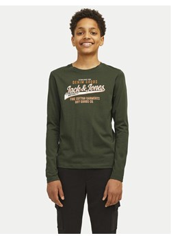 Jack&Jones Junior Bluzka Logo 12258880 Zielony Regular Fit ze sklepu MODIVO w kategorii T-shirty chłopięce - zdjęcie 182720994