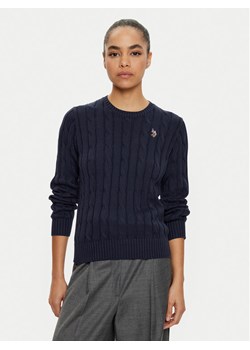 U.S. Polo Assn. Sweter WUP0398 Granatowy Regular Fit ze sklepu MODIVO w kategorii Swetry damskie - zdjęcie 182721094