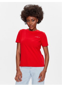 Tommy Hilfiger T-Shirt 1985 WW0WW37877 Czerwony Regular Fit ze sklepu MODIVO w kategorii Bluzki damskie - zdjęcie 182721150