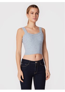 Guess Top Blaire W2BR59 Z2QA0 Błękitny Slim Fit ze sklepu MODIVO w kategorii Bluzki damskie - zdjęcie 182721203