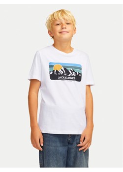 Jack&Jones Junior T-Shirt Peak 12259433 Biały Standard Fit ze sklepu MODIVO w kategorii T-shirty chłopięce - zdjęcie 182721242