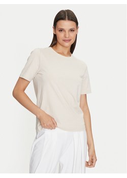 Gina Tricot T-Shirt Basic 17937 Beżowy Regular Fit ze sklepu MODIVO w kategorii Bluzki damskie - zdjęcie 182721273