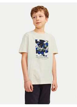 Jack&Jones Junior T-Shirt Joraruba 12257133 Écru Standard Fit ze sklepu MODIVO w kategorii T-shirty chłopięce - zdjęcie 182721334