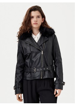 Motivi Kurtka z imitacji skóry R396Q000922N Czarny Slim Fit ze sklepu MODIVO w kategorii Kurtki damskie - zdjęcie 182721433