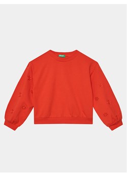 United Colors Of Benetton Bluza 3BC1C10ID Czerwony Regular Fit ze sklepu MODIVO w kategorii Bluzy dziewczęce - zdjęcie 182721451
