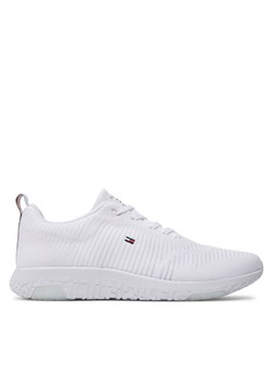 Tommy Hilfiger Sneakersy Corporate Knit Rib Runner FM0FM02838 Biały ze sklepu MODIVO w kategorii Buty sportowe męskie - zdjęcie 182721751