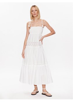 TWINSET Sukienka plażowa 231LM2YEE Biały Relaxed Fit ze sklepu MODIVO w kategorii Odzież plażowa - zdjęcie 182721761