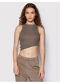 Reebok Top Classics HN6644 Brązowy Slim Fit ze sklepu MODIVO w kategorii Bluzki damskie - zdjęcie 182721914