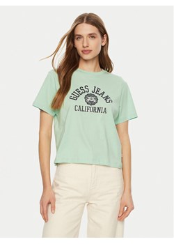 Guess T-Shirt W5RI43 K8HM0 Zielony Regular Fit ze sklepu MODIVO w kategorii Bluzki damskie - zdjęcie 182722132