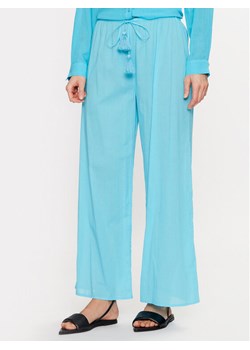 Seafolly Spodnie materiałowe 55155-PA Turkusowy Relaxed Fit ze sklepu MODIVO w kategorii Spodnie damskie - zdjęcie 182722144