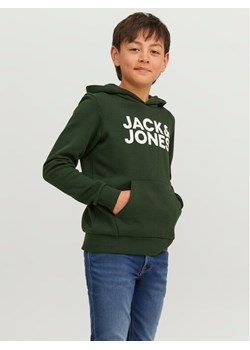 Jack&Jones Junior Bluza 12152841 Zielony Regular Fit ze sklepu MODIVO w kategorii Bluzy chłopięce - zdjęcie 182722151