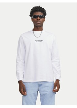 Jack&Jones Longsleeve Vesterbro 12251775 Biały Loose Fit ze sklepu MODIVO w kategorii T-shirty męskie - zdjęcie 182722233