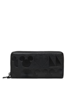 Desigual Duży Portfel Damski All Mickey Fiona 24WAYP01 Czarny ze sklepu MODIVO w kategorii Portfele damskie - zdjęcie 182722294